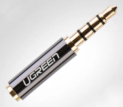 ADAPTOR audio Ugreen, 3.5 mm jack (T) la 2.5 mm (M), aurit "20502" - 6957303825028