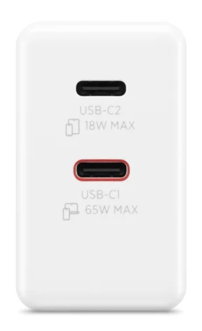 Lenovo Dual USB-C 65W GaN Power Adapter