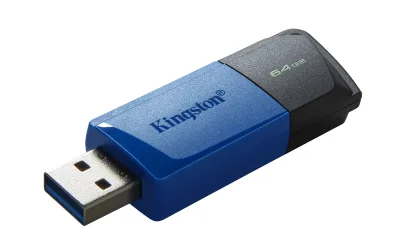 64GB USB3.2 Gen 1 DataTraveler Exodia M (Black + Blue) - 2 Pieces, "DTXM/64GB-2P" (timbru verde 0.03 lei)