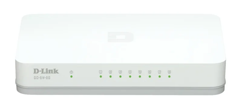 SWITCH D-LINK  8 porturi Gigabit, carcasa plastic, "GO-SW-8G" (timbru verde 2 lei)