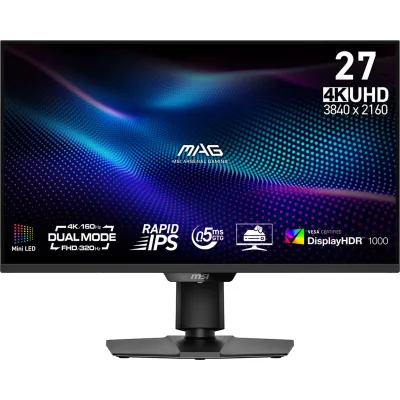 MSI MAG 274QPF X30MV 27inch Rapid VA MiniLED WQHD 300Hz 0.5ms 400 cd/m2 HDM2.1x2 DP Pivot "MAG 274UPDF E16M" (timbru verde 7 lei)