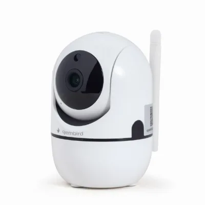 CAMERA IP GEMBIRD, pt. interior, CMOS 2 Mpx, lentile 3.6mm, wi-fi, rezolutie FullHD 1920x1080, video H.264 AVI, microfon, rotatie 355 gr, inclinare 120 gr, carcasa plastic, slot microSD card, Tuya,  (timbru verde 0.8 lei)