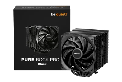 COOLER be quiet #Pure Rock Pro 3 Black" skt. Intel si AMD, racire cu aer, vent. 120mm, 2000 rpm, 6 heatpipes, inaltime 155mm, "BK042" (timbru verde 0.8 lei)