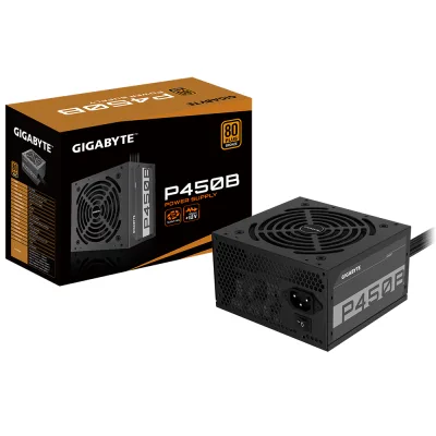 SURSA GIGABYTE , 450 W, ATX 12V V2.31, fan 120 mm x 1, 80 Plus Bronze, "GP-P450B" (timbru verde 2 lei)