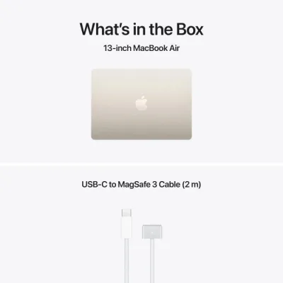 MacBook Air 13.6" Retina/Apple M5 (CPU 10-core, GPU 10-core, NeuralEngine16-core)/16GB/1TB - Starlight - INT KB (No Adapter) - 2026