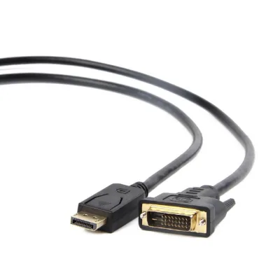 CABLU video GEMBIRD, adaptor DisplayPort (T) la DVI-D DL (T), 1.8m, rezolutie maxima Full HD (1920 x 1080) la 60Hz, negru, "CC-DPM-DVIM-6" (timbru verde 0.18 lei)