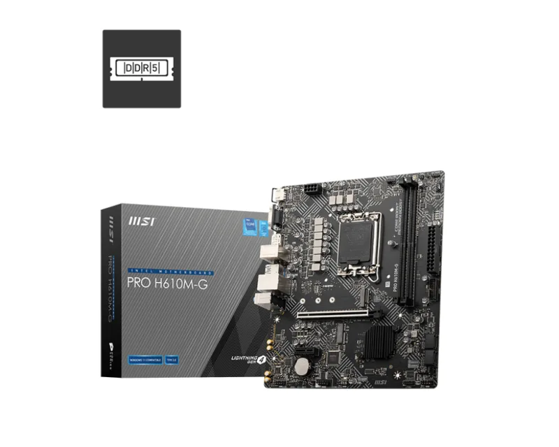 Placa de baza MSI PRO H610M-G, Socket LGA1700, DDR5, mATX, Negru "PRO H610M-G"