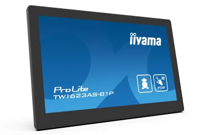 IIYAMA Monitor Android 24/7 TW1623AS-B1P 15.6" Full HD PCAP 10pt touch screen with POE  1920 x 1080 16:9 450 cd/m2 30ms projective capacitive Android 13 BT "TW1623AS-B1P" (timbru verde 7 lei)