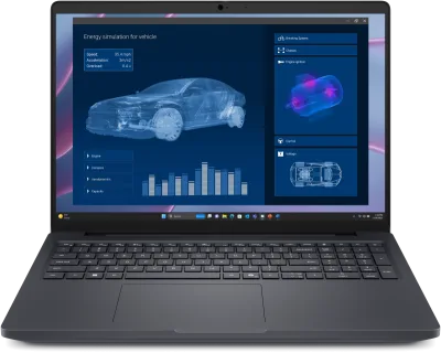 Laptop Workstation DELL Pro Max 16 MC16255, cu procesor Ryzen AI 7 PRO 350, 16'' WVA, 32 GB LPDDR5x, 1 TB, nVidia RTX PRO 1000, 8GB GDDR7, Windows 11 Pro, 3 ani Garantie