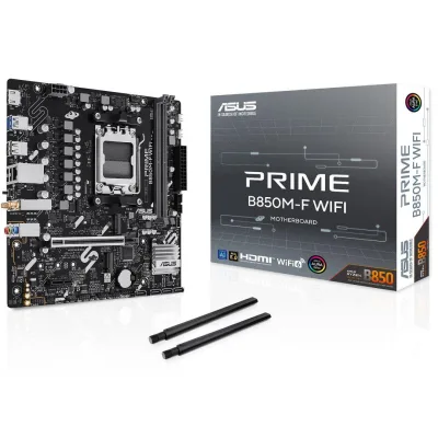 Placa de baza Asus PRIME B850M-F WIFI, AM5, DDR5, mATX, Negru "PRIME B850M-F WIFI"