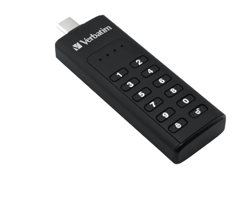 MEMORIE USB KEYPAD VERBATIM 128GB CU ENCRIPTIE AES 256-BIT, USB C "49432" (TIMBRU VERDE 0.03 LEI)