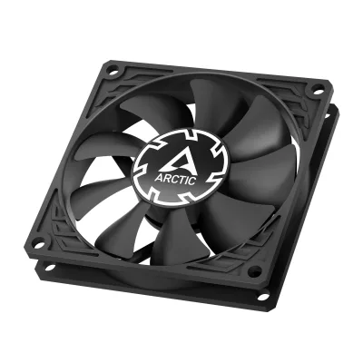 Ventilator Arctic "P8 Slim PWM", 80mm, 300-3000 RPM, FDB, 22.5 cfm, 4pin conector + 4 pin socket, negru, "ACFAN00295A" (timbru verde 0.18lei) - 4895213704199