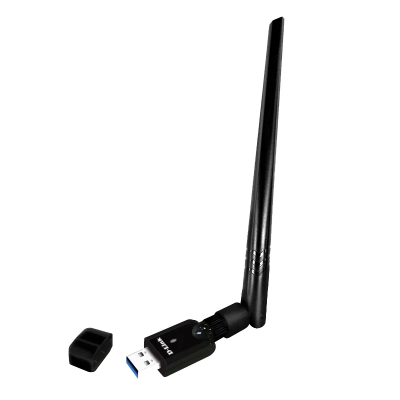 ADAPTOR RETEA D-LINK AC1300, extern wireless 2.4 GHz | 5 GHz, USB 3.0, port, antena externa 5 dBi x 1, "DWA-185" (timbru verde 0.18 lei)