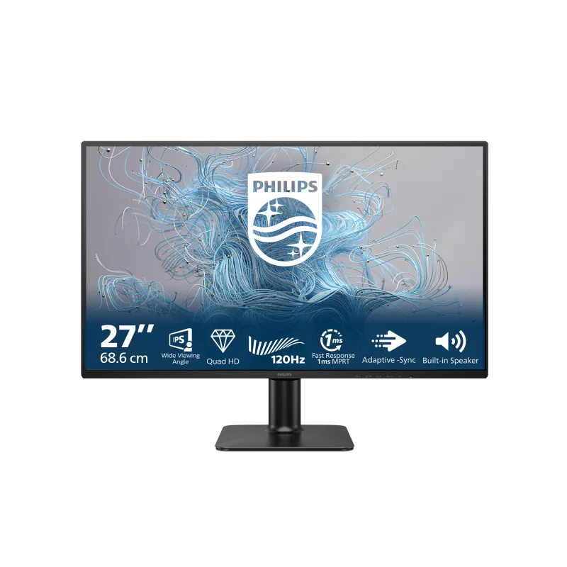 Monitor Consumer Philips 27E2N2500/00, 27", 2560 x 1440 pixeli, Black, 3 ani Garantie