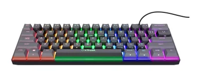 TRUST GXT 867 ACIRA 60% MINI GAMING KEYBOARD US "24882" (timbru verde 0.8 lei)