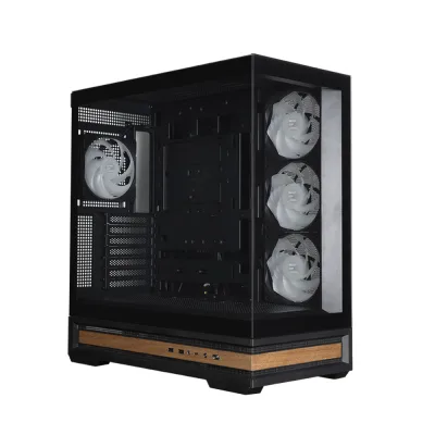 CARCASA Zalman "P40 NAMU", middle tower, gaming, fara sursa, suporta 10xfan, 4xfan inclus, PSU shroud, afisaj electronic, USB Type-C x 1, USB 3.1 gen1 x 2, audio+mic, 7 sloturi expansiune, negru, "P40 NAMU Black" (timbru verde 0.32lei)