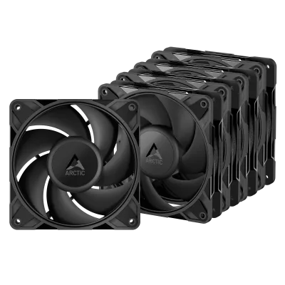 Set 5 ventilatoare Arctic "P12 Pro PST LN - 5 Pack", 120mm, 450 - 2000 RPM, FDB, 49 cfm, 4-Pin Fan Plug + 4-Pin Socket, negru, "ACFAN00350A" (timbru verde 0.9lei)