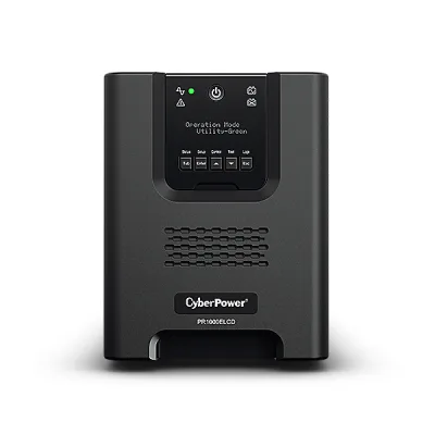 UPS CYBER POWER Line Int. cu Sinusoida Pura,tower,1000VA/900W,AVR,8xIEC,LCD,1xRBP0106,Backup 4-12 min,incarcare 8h,USB,RS232,GreenP,serie PR "PR1000ELCD" (timbru verde 11 lei)