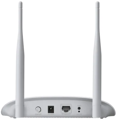 ACCESS POINT TP-LINK wireless 300Mbps, port 10/100Mbps, 2 antene externe, pasiv PoE, 2T2R, Client, Universal/ WDS Repeater, wireless Bridge, WPA/WPA2, QSS "TL-WA801N" (timbru verde 0.8 lei)