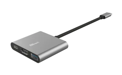 Hub USB Trust Dalyx, 3 porturi USB-C, silver