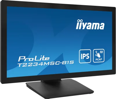 IIYAMA Monitor LED T2234MSC-B1S 22" Full HD 10pt touchscreen featuring IPS 350 cd/m2 1000:1 8ms projective capacitive VGA HDMI DP "T2234MSC-B1S" (timbru verde 7 lei)