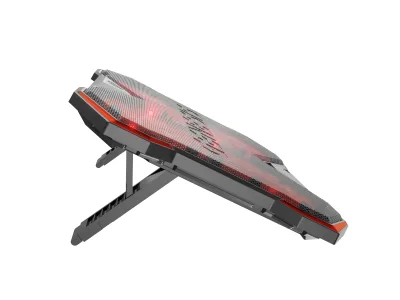 Stand/Cooler notebook GENESIS Oxid 260, pana la 17 inch, 4 ventilatoare, Negru