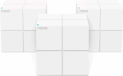 MESH TENDA Sistem wireless, AC1200. 1 x 10/100/1000Mbps WAN, 1 x 10/100/1000Mbps LAN on primary, dual-band AC1200Mbps (867+300), NOVA "MW6 3pack" (timbru verde 2 lei)