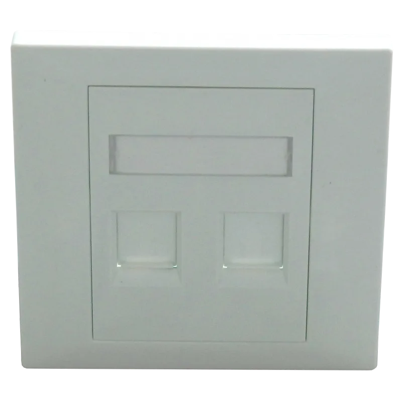 Faceplate Keystone RJ45,86x86, 2 porturi, EMTEX, "EMT-FP8686-2"