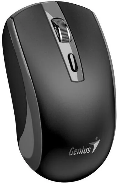 MOUSE Genius "ECO-8150", PC sau NB, wireless 2.4GHz, optic, 1200 dpi, butoane/scroll 3/1, acumulator, buton Copilot, negru-gri, "31030045402" (timbru verde 0.18 lei) 4710268262602