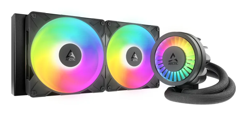 COOLER Arctic "Liquid Freezer III Pro 280 A-RGB", skt. LGA1851, LGA 1700, AM4, AM5, racire cu lichid, 2 x 140mm P14 Pro ARGB, 800 - 2800 RPM, ARGB, negru "ACFRE00183A" (timbru verde 2.00 lei)
