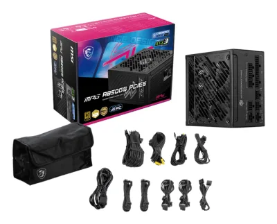 MSI MPG A850GS PCIE5 power supply "MPG A850GS PCIE5" (timbru verde 2 lei)
