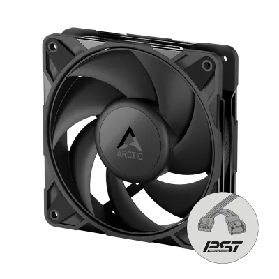 Set 5 ventilatoare Arctic "P12 Pro PST LN - 5 Pack", 120mm, 450 - 2000 RPM, FDB, 49 cfm, 4-Pin Fan Plug + 4-Pin Socket, negru, "ACFAN00350A" (timbru verde 0.9lei)