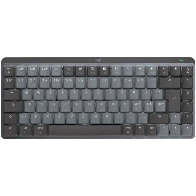 LOGITECH MX Mechanical Mini for Mac Minimalist Wireless Illuminated Keyboard  - SPACE GREY - US INTL - 2.4GHZ/BT - N/A - EMEA - TACTILE "920-010837" (timbru verde 0.8 lei)