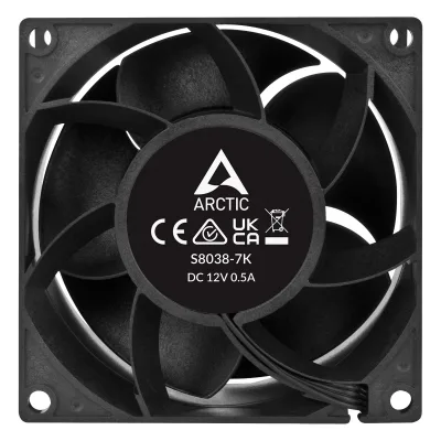 VENTILATOR carcasa Arctic, 80mm, 7000 rpm, dual-bearing, PWM regulated, pachet 4 buc, "ACFAN00292A"