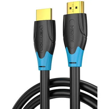 Cablu video Vention, HDMI(T) la HDMI(T), 1.5m, rezolutie maxima 4K la 60Hz, conectori auriti, cupru, invelis PVC, negru, "AACBG" (timbru verde 0.18lei) -  6922794732650
