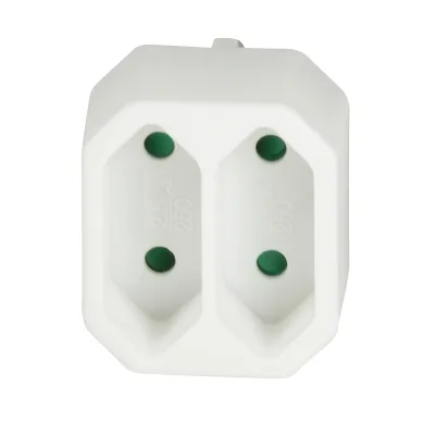 PRELUNGITOR LOGILINK, Euro skt x 2, conectare prin Schuko (T), 16A, fara protectie, alb, "LPS218" (timbru verde 0.18 lei)