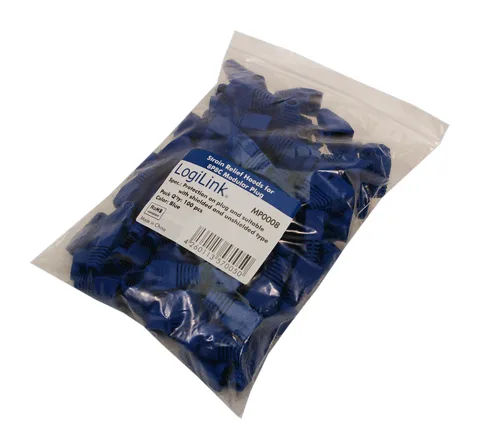 MANSON mufe RJ-45 LOGILINK pt. cablu UTP, FTP, SFTP, RJ-45 (T), plastic, 100 buc, albastru, "MP0008"