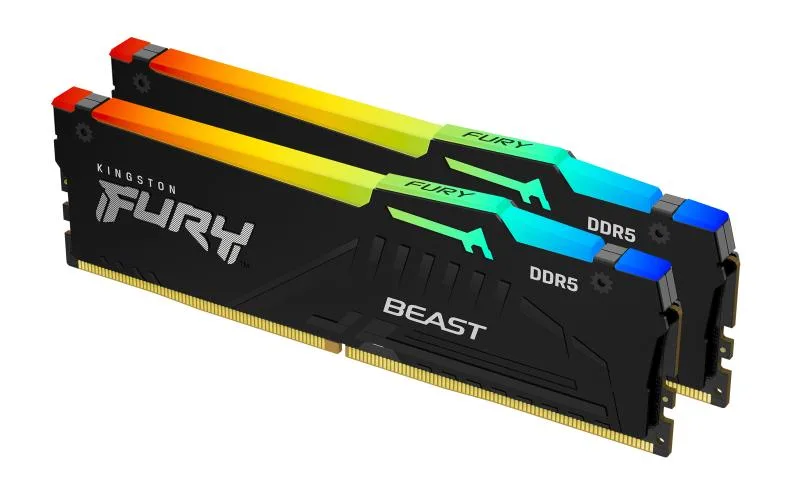 Memorie RAM Kingston DDR5 64GB 5600Mhz CL 36 1.25V Fury Beast Black RGB
