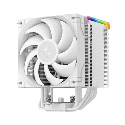 COOLER DeepCool "AK500 DIGITAL PRO WH" skt. Intel si AMD, racire cu aer, vent. 120mm, 500 - 1750 rpm, 5 heatpipes, inaltime 162mm, afisaj digital,"R-AK500-WHAPMN-G"  (timbru verde 0.8 lei)