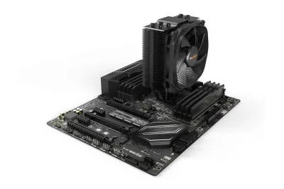 COOLER be quiet "Dark Rock Slim",racire aer, Ø6 mm×4 pcs heatpipe, skt. Intel LGA 1700/1200/115x/2066/2011-v3 AMD AM5/AM4, fan 120mm, 1500 rpm, conectare 4-pin PWM, LED , "BK024" (timbru verde 2 lei)