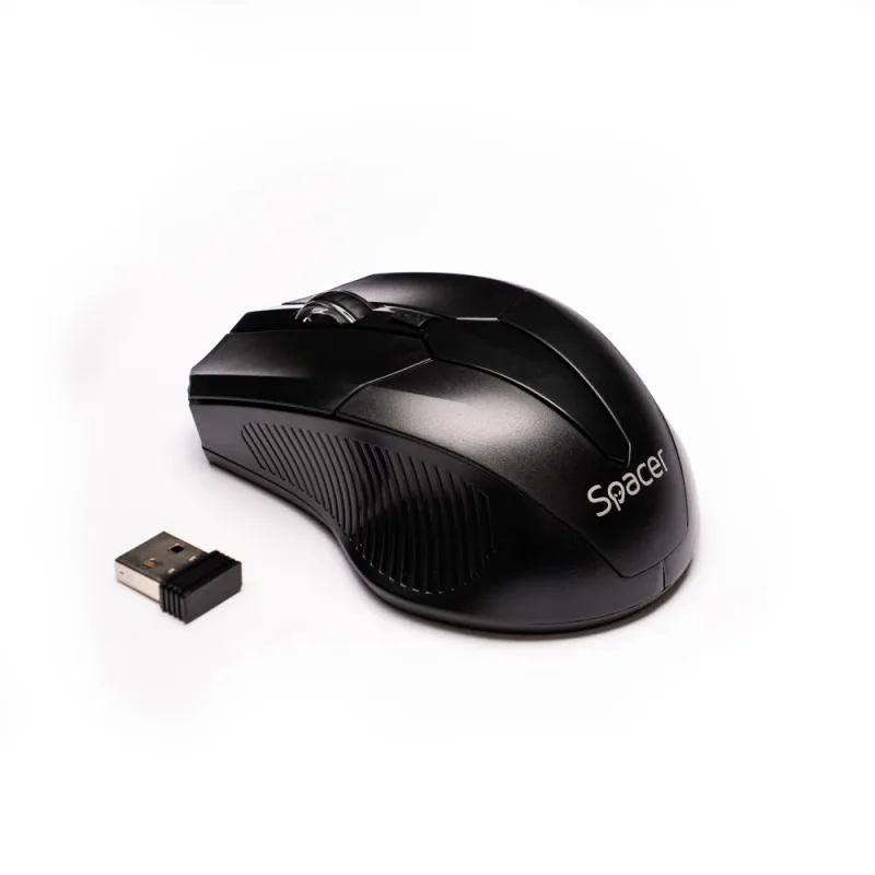 Mouse Wireless SPACER SPMO-W02, 1600 dpi, Negru