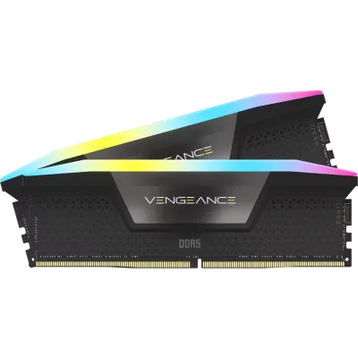 Corsair Vengeance RGB 32GB (2x16GB), DDR5, 6400MHz, CL32, 2x16GB, 1.35V Intel XMP, Negru "CMH32GX5M2B6400C32"