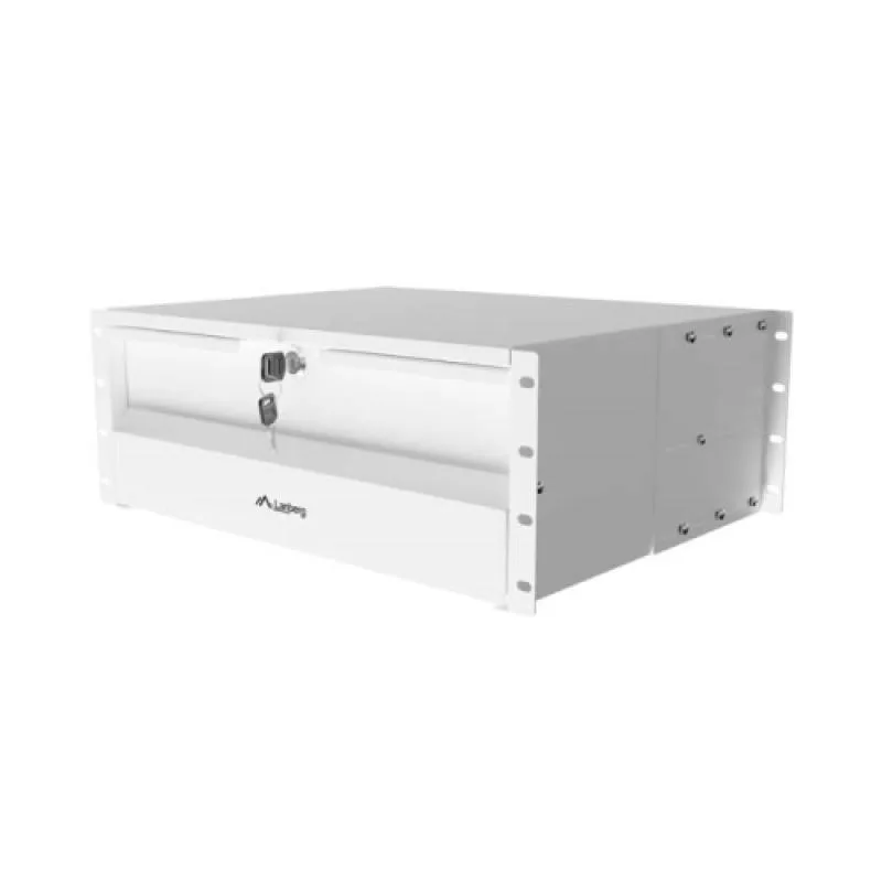 Drawer Lanberg 19", RAL color RAL7035, maximum load 90 kg, Range of adjustment  360 - 610 mm