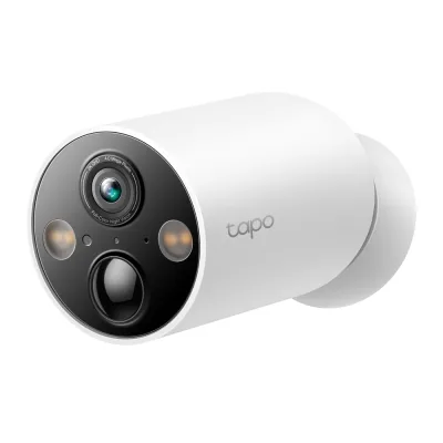CAMERA IP Exterior cu acumulator TP-LINK,  IP66, dist. IR 15 m, tip lentila fixa 3.15 mm, 3 Mpx rezolutie 2K, wireless, microfon, carcasa plastic, necesita HUB, "Tapo C425" (timbru verde 0.8 lei)