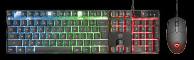 Kit Wired tastatura si mouse Trust GXT 838 Azor, taste numerice, negru
