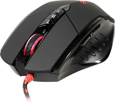 MOUSE A4tech, "Bloody V7M", gaming, cu fir, USB, optic, 3200 dpi, butoane/scroll 8/1, iluminare, butoane programabile, negru, "V7M" (timbru verde 0.18 lei)