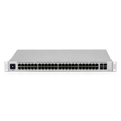 SWITCH PoE UBIQUITI, port Gigabit x 48, SFP SFP x 4, managed, rackabil, "USW-48-POE" (timbru verde 2 lei)
