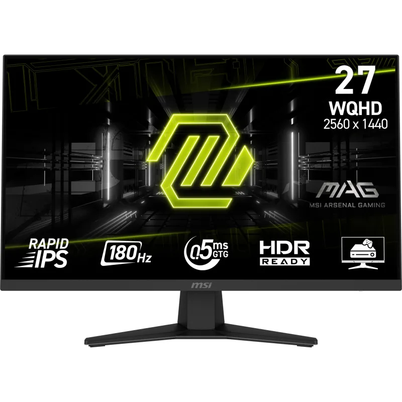 Monitor MSI MAG 274QF, IPS, 27 inch, WQHD, 2560 x 1440, HDMI, DisplayPort, 180 Hz, 0.5 ms, Negru 9S6-3CE41H-048 "MAG 274QF" (timbru verde 7 lei)