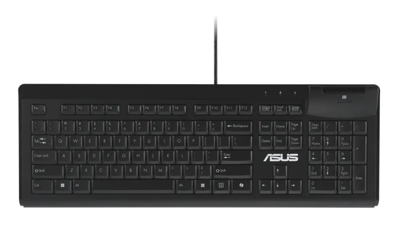 Tastatura cu cititor carduri ASUS Smart Card KU100, USB, Copilot Key (Negru) "90XB05E0-BKB010" (timbru verde 0.8 lei)