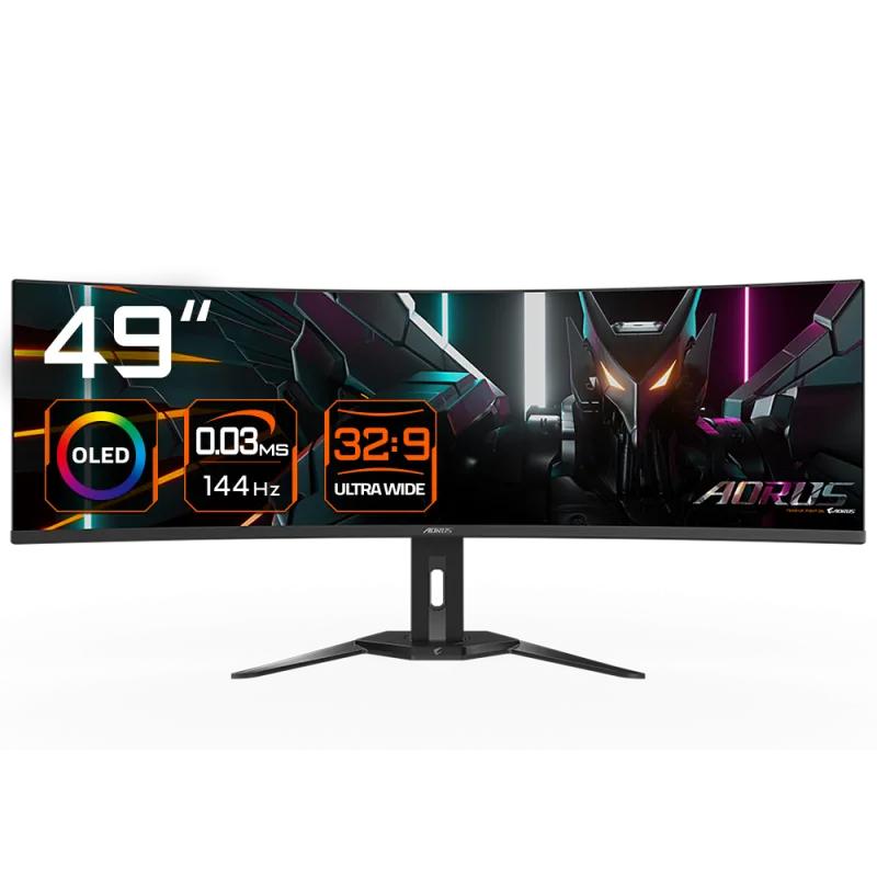 Monitor Consumer GIGABYTE CO49DQ, 49", 5120 x 1440 pixeli, Black, 3 ani Garantie